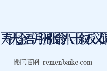 寿大金吾月洲张翁八十叙反义词是什么意思的图片